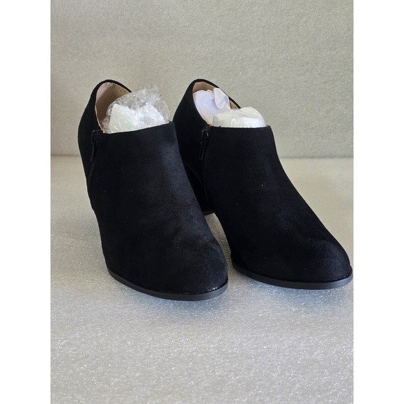 Journee Collection Womens Sanzi Kitten Heel Booties - Black 8 1/2 New - Picture 2 of 5